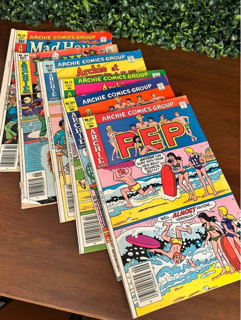 Vintage Archie Comics Lot of 7 PEP Mad House Riverdale High Mixed Issues